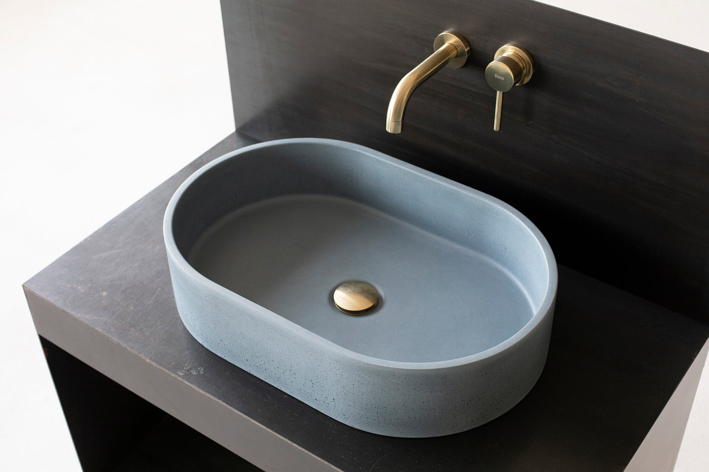 concrete vessel sink for bathroom