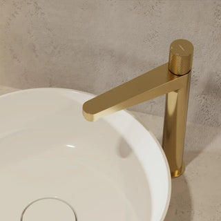 Omnires CONTOUR / tall basin mixer / Brushed Gold