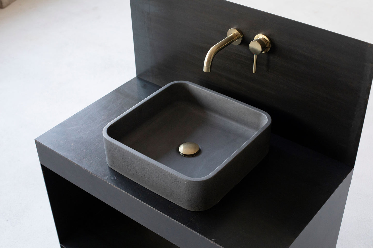 concrete sink basin vessel sink bathroom vanity