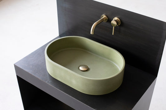 concrete vessel sink for bathroom