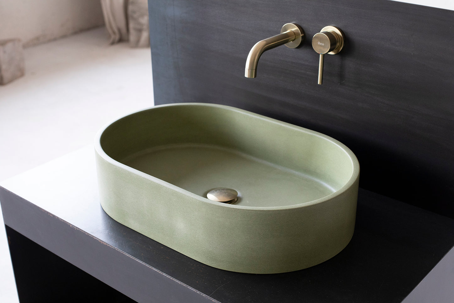 concrete vessel sink for bathroom