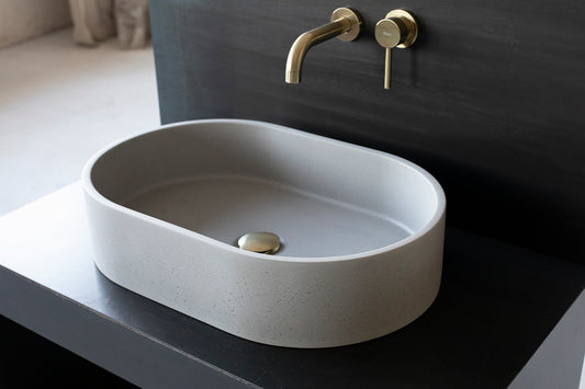 concrete vessel sink for bathroom