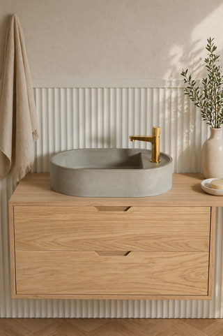 Waschbecken Wandmontage \ Halo Fusion \ Ziegelrot \