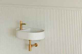 Waschbecken Wandmontage \ Halo Fusion \ Ziegelrot \