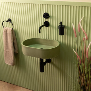 Aufsatzwaschbecken oval klein / Olivgrün