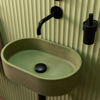 Aufsatzwaschbecken oval klein / Olivgrün