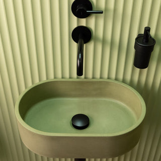 Aufsatzwaschbecken oval klein / Olivgrün