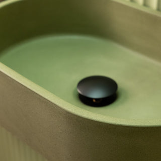 Aufsatzwaschbecken oval klein / Olivgrün