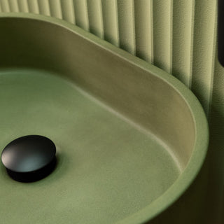 Aufsatzwaschbecken oval klein / Olivgrün