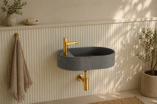 Waschbecken Wandmontage \ Halo Fusion \ Ziegelrot \