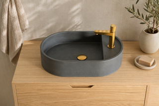 Waschbecken Wandmontage \ Halo Fusion \ Ziegelrot \