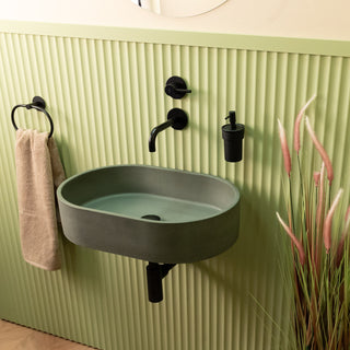 Aufsatzwaschbecken oval / Cremeweiß