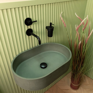 Aufsatzwaschbecken oval / Cremeweiß