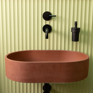 Aufsatzwaschbecken oval / Cremeweiß