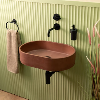 Aufsatzwaschbecken oval / Cremeweiß