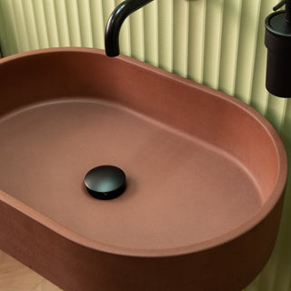 Aufsatzwaschbecken oval / Cremeweiß