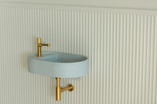 Waschbecken Wandmontage \ Halo Fusion \ Ziegelrot \