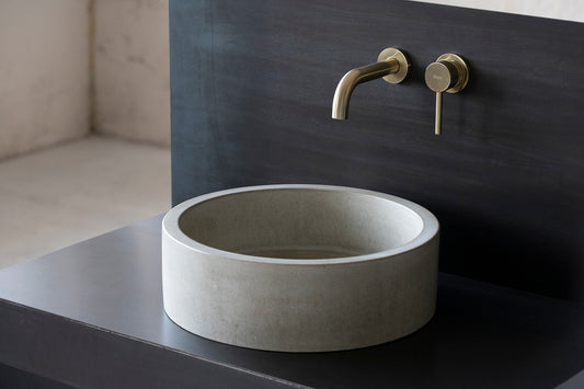 Concrete sink | Wash basin | Round sink | Grey | D40cm - betono.lt