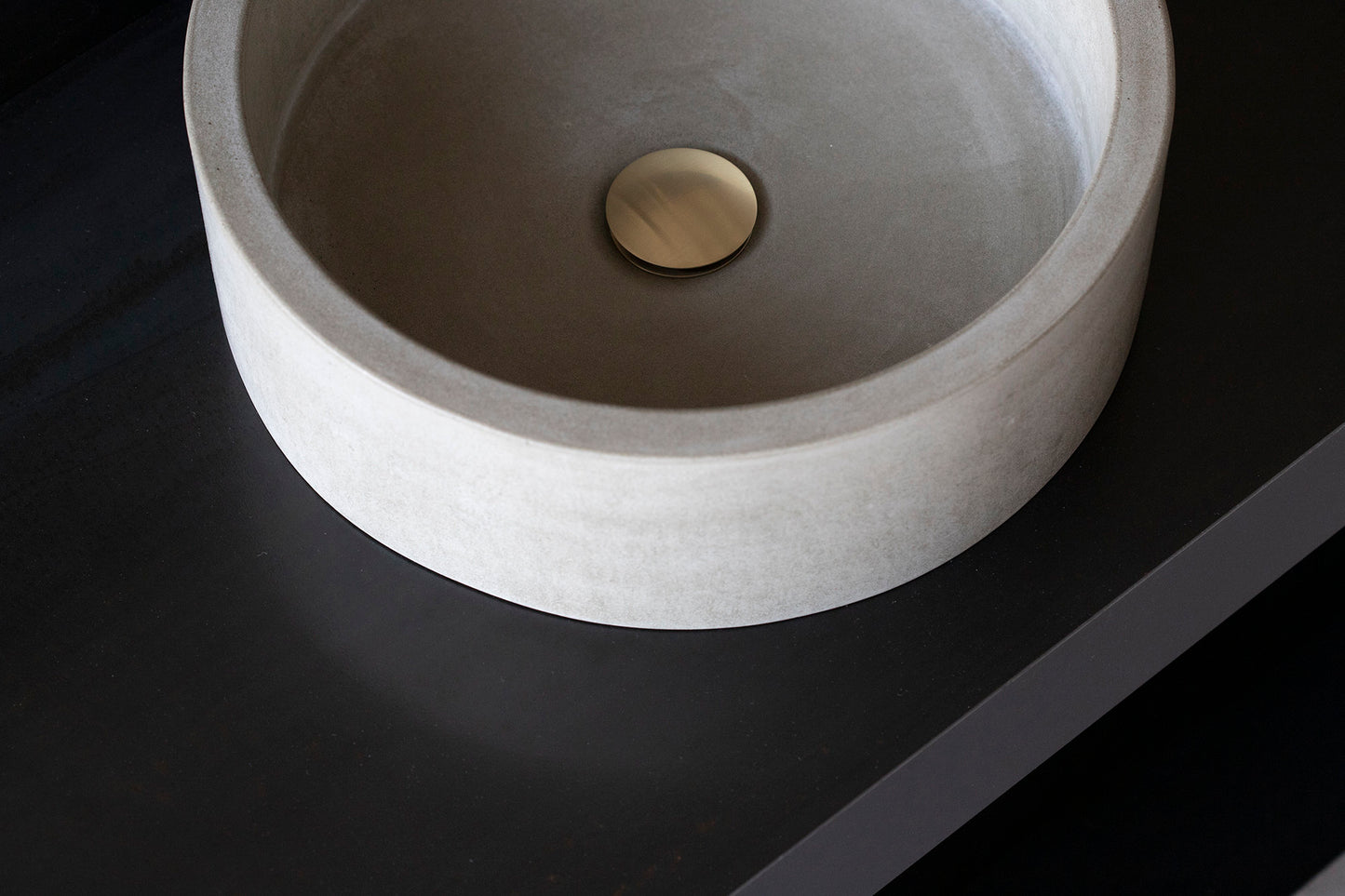 Concrete sink | Wash basin | Round sink | Grey | D40cm - betono.lt