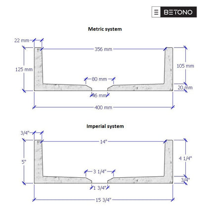 Concrete sink | Wash basin | Round sink | Light Blue | Two sizes D40cm and D32cm - betono.lt